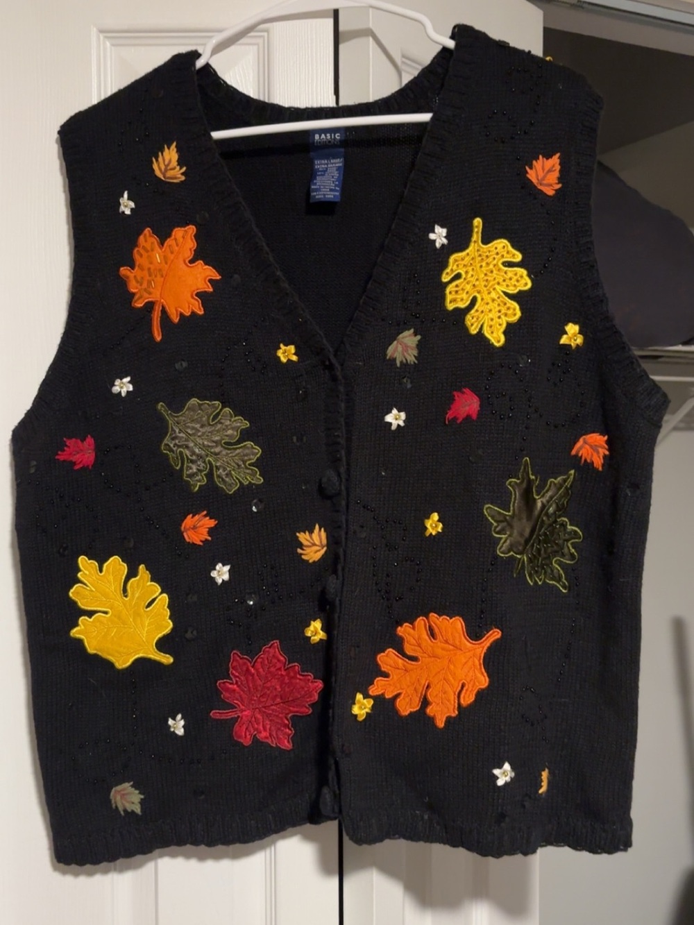 Vintage Basic Editions Fall Leaf Vest size XL